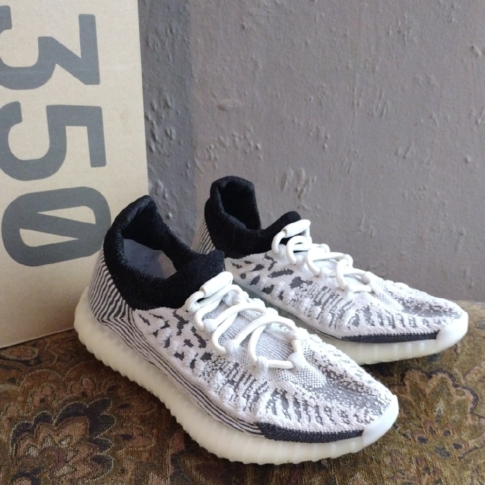 Adidas, Yeezy Boots,Size7,,Unisex,Stylish Black ,Gray and White Sneakers